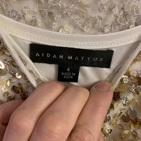 Aidan Mattox Gold Sequin Dress - Picture 2 of 4